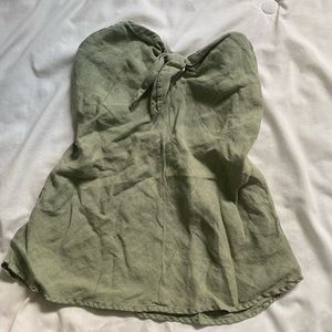 Y2K Juicy Couture army green tube top size S